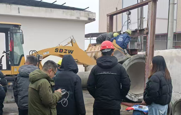 涵管試壓圓滿完成 筑牢產(chǎn)品質(zhì)量防線